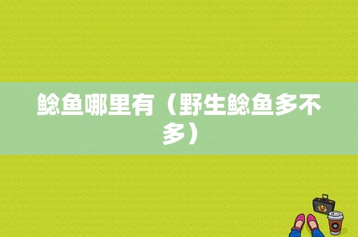 鲶鱼哪里有（野生鲶鱼多不多）