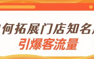 新店怎么宣传最有效,怎么样扩大门店知名度呢