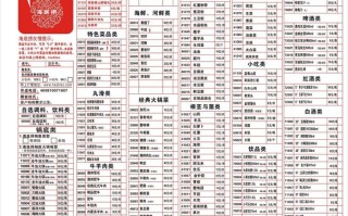 海底捞价格怎么样（海底捞菜品单价）