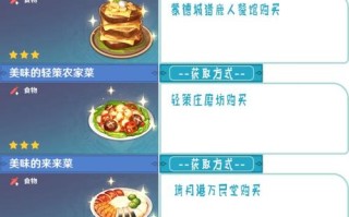 菜谱哪里有（原神都有哪里可以弄到菜谱）